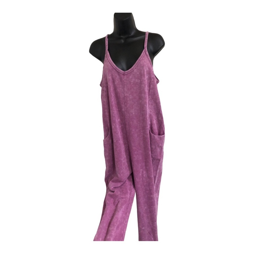 Sincerely Jules pink slouchy kangaroo style romper jumper jumpsuit size medium